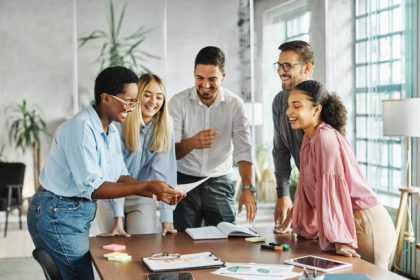 Business people having a meeting in the office. Teamwork and success concept