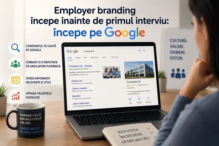 Employer branding pe Google: reputația companiei începe înainte de primul interviu employer branding pe Google